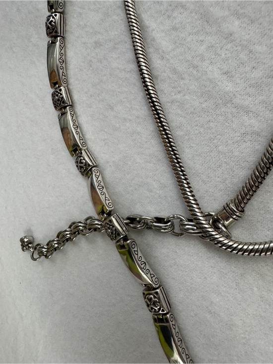 Brighton Tribeca Scrolled Bar Link Silver Plated Rare & Retired Design Chainbelt main image 7